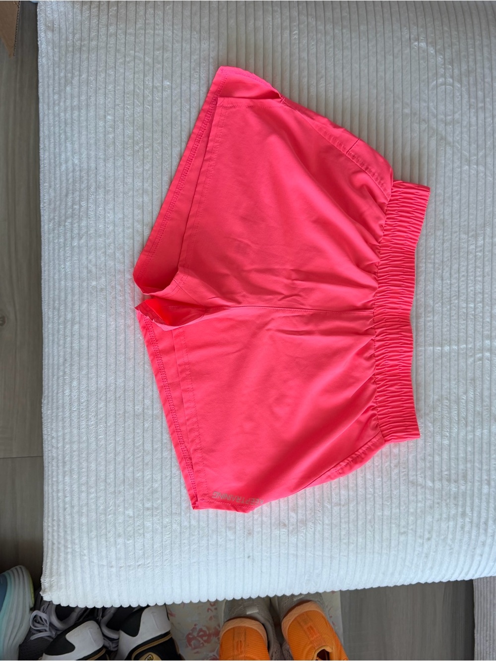 Women’s Neon Pink Elastic-Waist Shorts